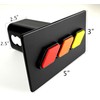 eVerHitch Tri Color Metal Trailer Hitch Cover (Red, Orange and
