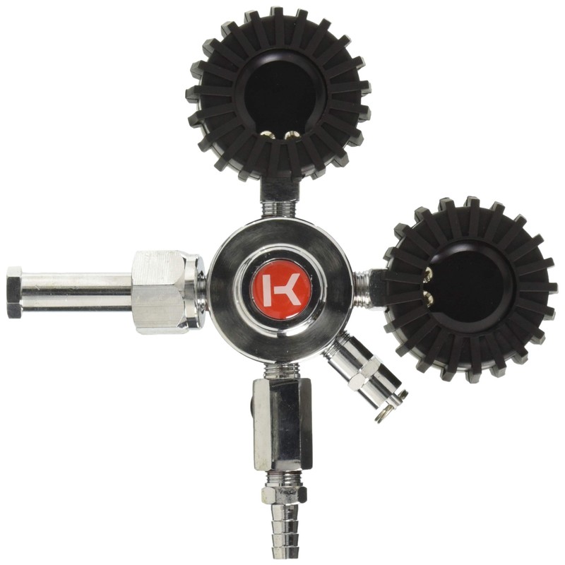 Kegco Premium Commercial Grade Double Gauge CO2 Draft Beer Regulator,Chrome,