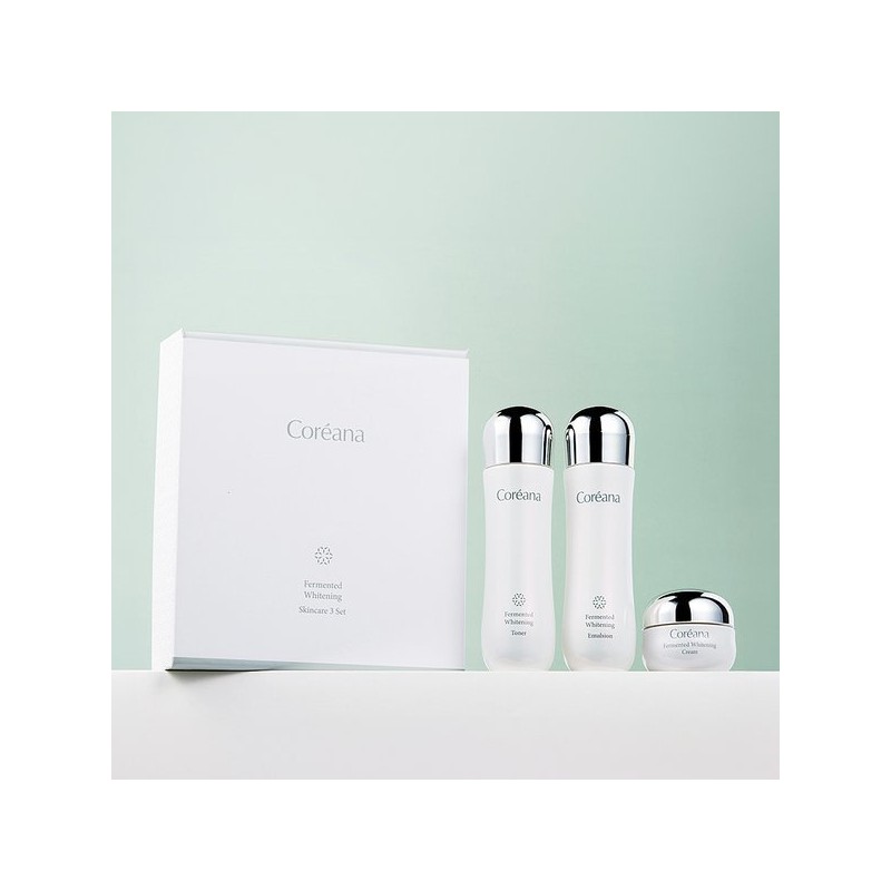 Coreana 코리아나 발효 화이트닝 3종세트 (토너+에멀전+크림) Coreana Fermented Whitening 3-Piece