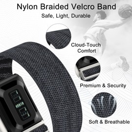 omee Nylon Sport Band Compatible with Whoop 5.0 Bicep Bands One, Peak and Life, Breathable Nylon Adjustable Waterproof Replacement Wristbands Straps for Whoop Band 5.0 – Not Compatible with Gen 4
