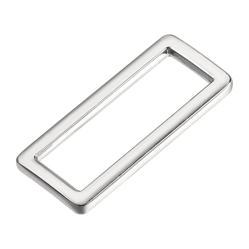 sourcing map Metal Rectangle Ring Buckles 39x12.5mm for Bags Belts