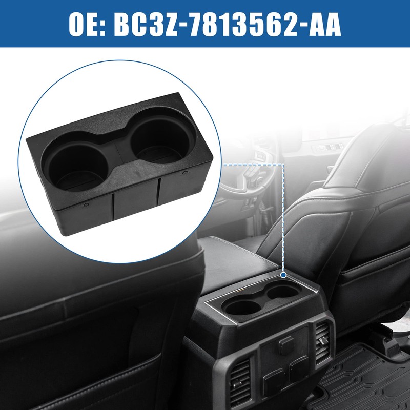 A ABSOPRO Front middle cup holder insert BC3Z7813562AA for Ford