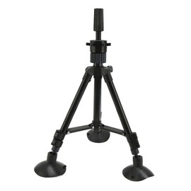 Wig Head Holder Suction Aluminium Alloy Portable Adjustable Wig Head Bracket for Beauty Salon Black