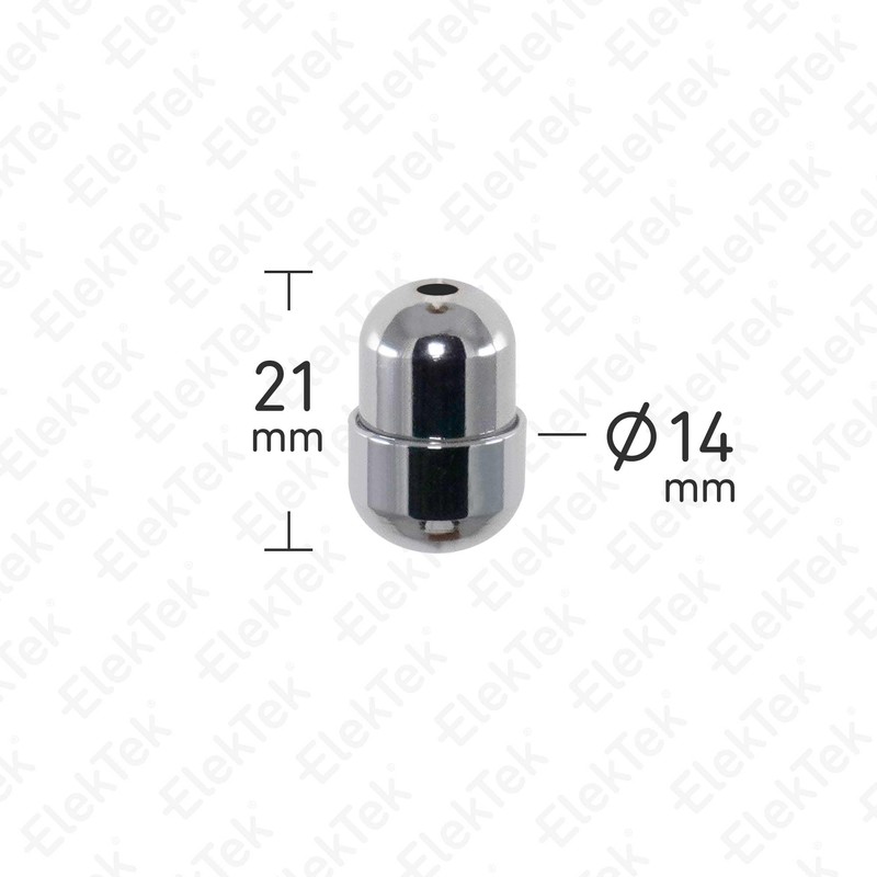 ElekTek Chrome Light Pull Switch Kit with Pull Chain and