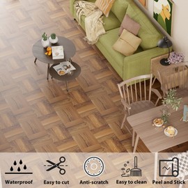 WIFEA Vinyl Flooring Roll, Vinyl Plank Flooring 23.6"x 393.7"/64 Sq.Ft, Unique Oak Texture Wear and Water Resistant Vinyl Flooring, 1.5mm Thickened Peel and Stick Floor Tiles for Any Room, Yellow