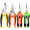 4 Pack Garden Pruning Shears, Stainless Steel Shears, Scissors, Clippers,