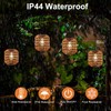 Livinlarge Solar Pendant Light Outdoor,Chandelier Hanging Lantern with Edison Bulb,Boho