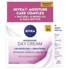 NIVEA Daily Essentials 24H Moisture Boost Rich Moisturising Day Cream SPF30 with Shea Butter & Anti-oxidants for Dry or Sensitive Skin, 50 ml