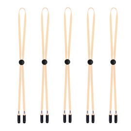 Sucrain 5 Pieces Adjustable Hat Strap Clips Hat Chin Cord for Golfing, Fishing, Boating