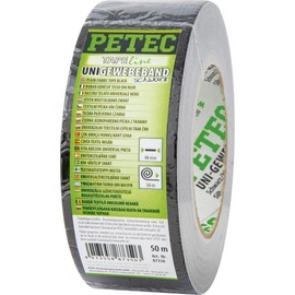 PETEC universal Fabric Tape Black 50 m 87350