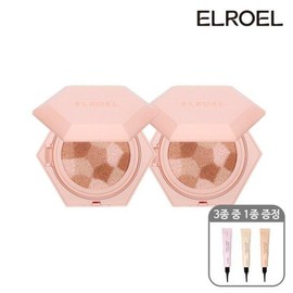 ELROEL [엘로엘] 블렌딩 콤팩트 쿠션(빅) 1+1+컨실러 [Elroel] Blending Compact Cushion (Big) 1+1+Concealer [Number 21]