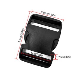 LICQIC Plastic Side Release Buckles, 20 mm/25 mm/32 mm/38 mm/50 mm Plastic Buckle Clips for Backpack Repairing, Luggage Fastening Strap