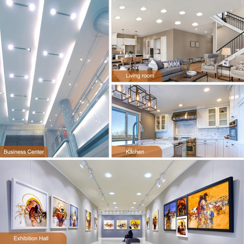 12-Pack Ultra-Thin 6 Inch 5CCT LED Recessed Ceiling Light Dimmable