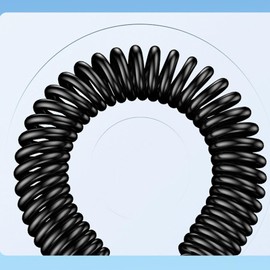 MEDIOPPTEK USB A to Lighting Cable 3ft 2pack, Coiled Cord for Car Short Type-C Retractable Cable for Phone 14 13 12 11 X Pro Max, Carplay Cord for Car (Black)