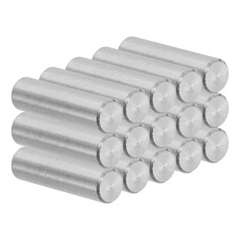 PATIKIL 8mm x 30mm Dowel Pin Stainless Steel, 15 Pcs 304 Stainless Steel Pegs Shelf Pins Rod Support Metal Fasten Elements for Shelves Furniture Fixing Component, Silver