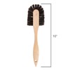 Redecker Oiled Beechwood Dish Brush with Curved Handle and Black