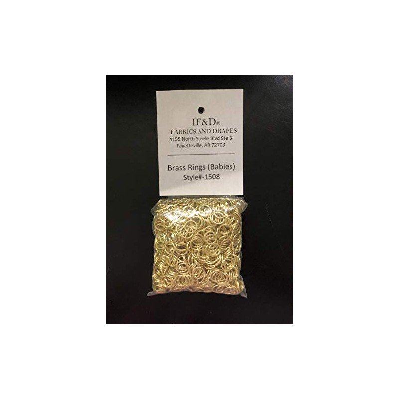 Fabrics and Drapes 100 Pack Sew On Rings, Brass, Home