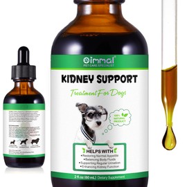 Kidney Support for Dogs, Kidney Support Herbal Supplement Drops Supports Healthy Kidney Function & Urinary Tract Health in Dogs Restoring Normal Appetite 2 oz