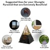 Mystic Gleam Shungite Orgone Pyramid - Orgonite Pyramid with Copper