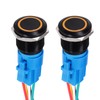 DMiotech 2Pcs 12mm Push Button Switch, IP65 1NO 12-24V 3A