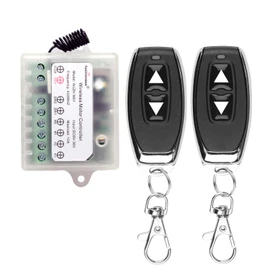 DC 8V 12V 24V 36V Motor Remote Control Switch for Control Linear Actuator, 433Mhz 10A Motor Forward Reverse Relay Switch（Momentary Mode）