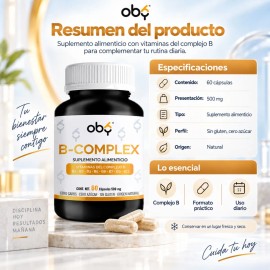 Complejo De Vitaminas B Con B1 B2 B3 B5 B6 B7 B9 B12