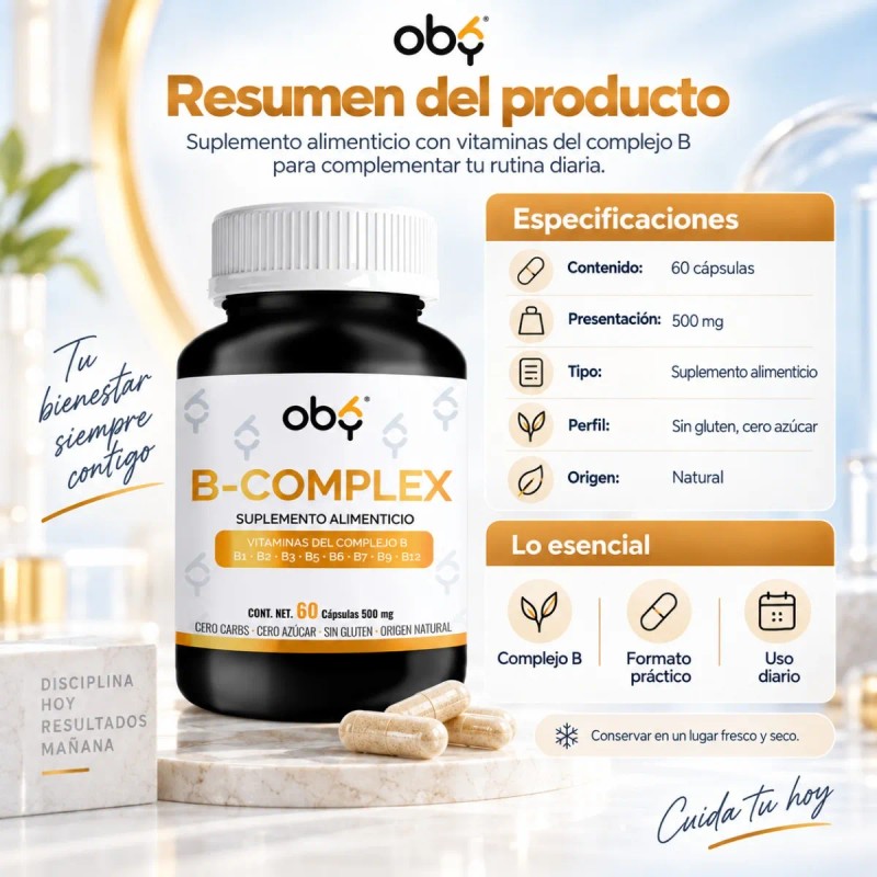 Complejo De Vitaminas B Con B1 B2 B3 B5 B6
