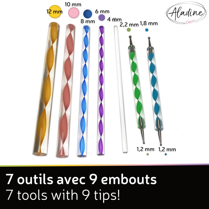 Aladine Dot Painting Set - 7 Tools & 9 Attachments
