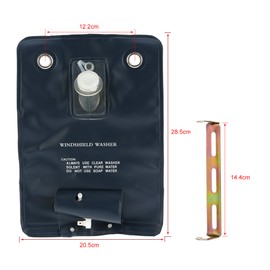12V Universal Windshield Washer Pump Bag Kit With Jet Button Switch for Classic Cars
