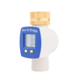 SAVE A DROP P3 Water Flow Meter with Heavy Duty Brass Swivel | Measure Gallon Usage from an Outdoor Garden Hose | Great for Campers | Helps Conserve Water