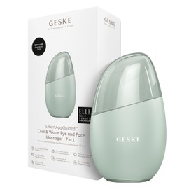 GESKE SmartAppGuided™ Cool & Warm Eye & Face Massager | 7 in 1 | Multi Massager | Face & Neck | Battery-free Cooling & Warming | Firms, Relaxes & De-Puffs Skin | Eye-Nose Area Targeted Design