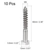 sourcing map Hex Lag Screws, M8 x 60mm 304 Stainless