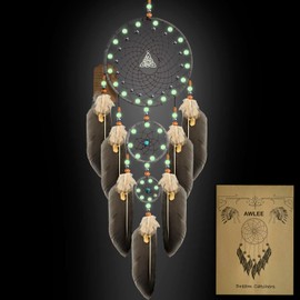 Dream Catchers Handmade Feather Native Home Wall Decoration Brown