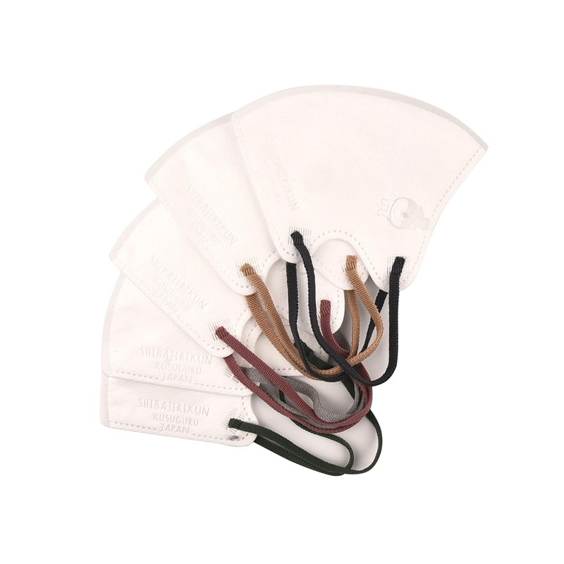 Kusuguru Japan Non-Woven 3D Mask, Shibajiri-kun Pattern, Set of 30