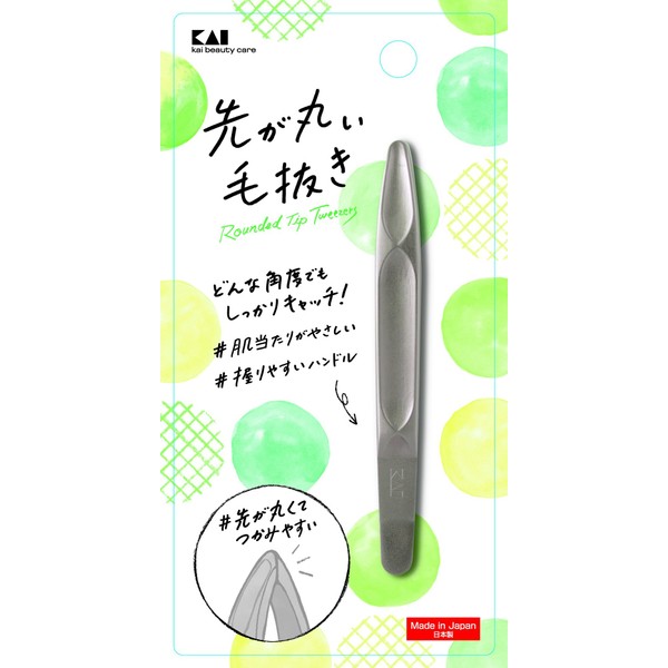 Kai Corporation KQ Series Kai Corporation Round Tip Tweezers, Silver,