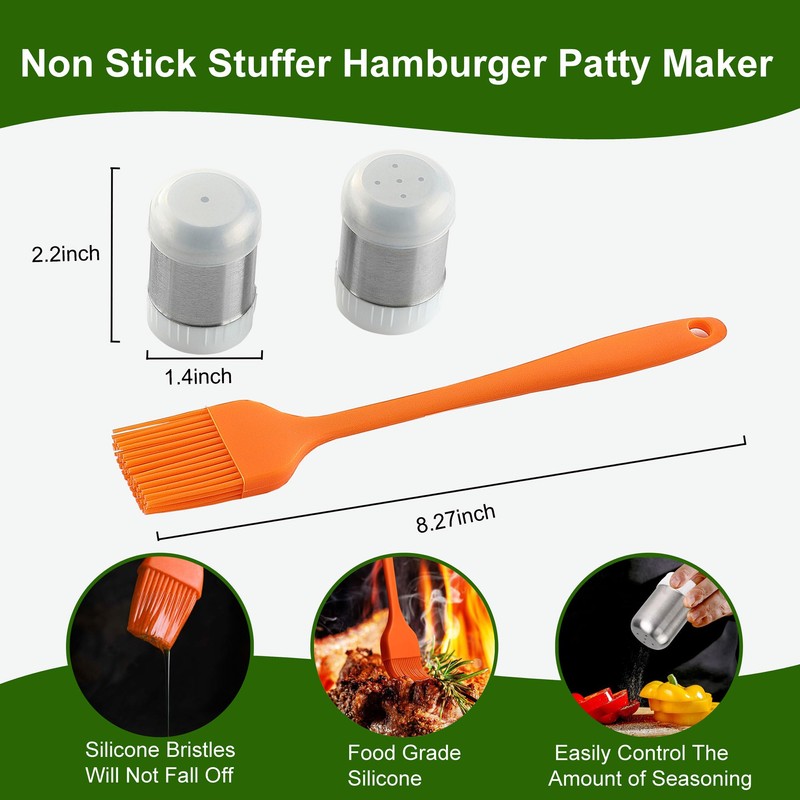 POLIGO 5PCS Smash Burger Press Kit - 4 in 1