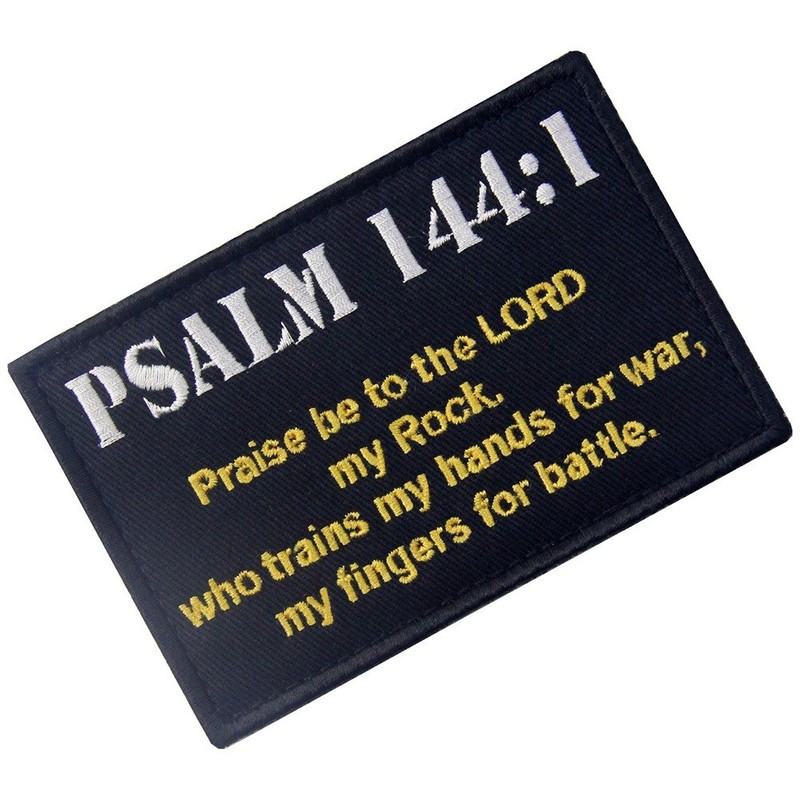 Bible PSALM 144:1 Embroidered Velcro Patch