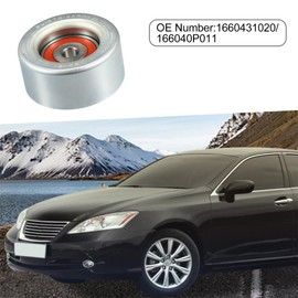 A ABSOPRO Drive Belt Idler Pulley Serpentine Belt No.1660431020 Idler Pulley for Lexus RX 350 2008-2015 Metal Silver Tone