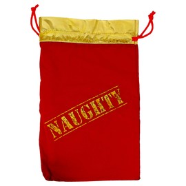 K-Kraft Christmas You've Been Naughty Velvet Stocking Gift Bags (12-Pack / 9 x 14)
