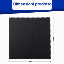 12 panni per la pulizia degli occhiali di qualità ottica, 20 x 20 cm, in microfibra, extra morbidi e assorbenti