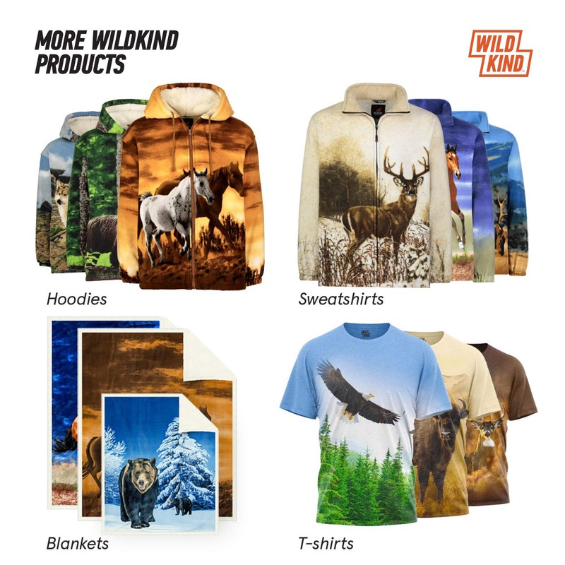 Men's Women's Sweater Jacket Full Zip Fleece Wolf Wildlife Sweatshirt
