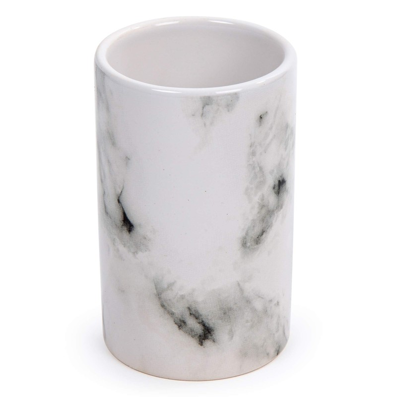 Bodico White 3-Piece Marble Bathroom Accessory Set