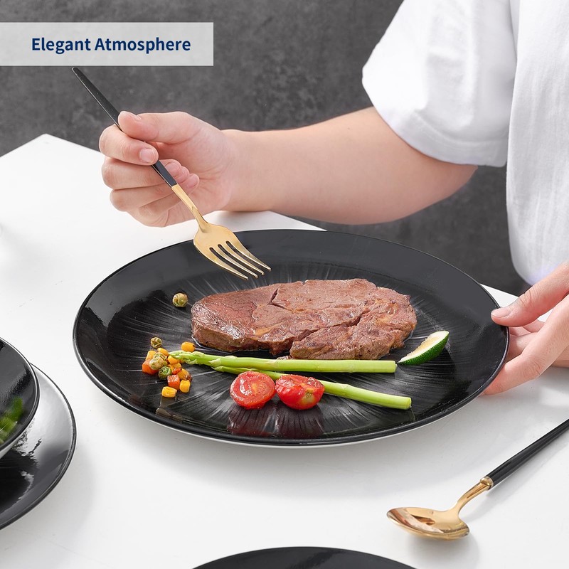 Bestone Porcelain Dinnerware Sets Service for 4, 12 pcs Hand