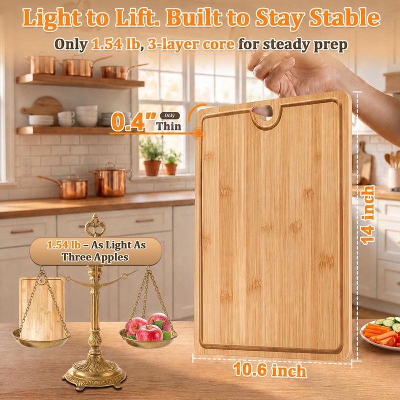 Dishwasher Safe Bamboo Cutting board: 212°F High-Temp Cycles, No Cracking