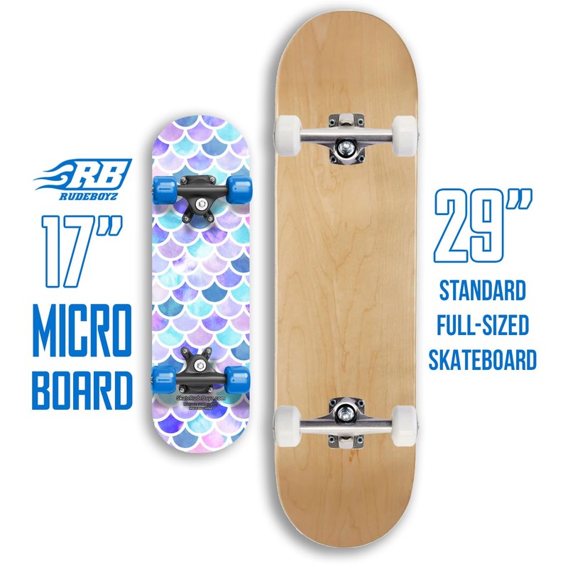 Rude Boyz 17" Micro Complete Skateboard | Maple Wood |