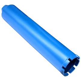 LCubro 2.5" Wet Core Drill Bits for Cured Concrete with Rebar Brick Blonck Masonry etc 15.75" Drilling Depth ，1-1/4-7”Thread 10mm Diamond Segment Height，Wet Use Only