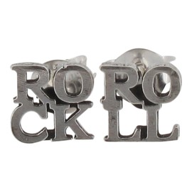 Touch Jewellery 925 Sterling Silver Rock and Roll Stud Earrings