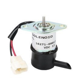 WMPHE 12V Fuel Shut Off Solenoid Compatible with Kubota D1105 D1005 V1505 F2400-BI F2400 FZ2400 FZ2100 ZD25F ZD28 ZD28F ZD326HL ZD326P Replacement for 16271-60010 16271-60012 052600-4151 0526004151