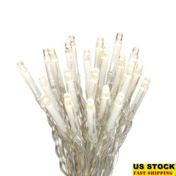 Unbranded 15-Strand LED Curtain Lights Warm White Outdoor String Lights