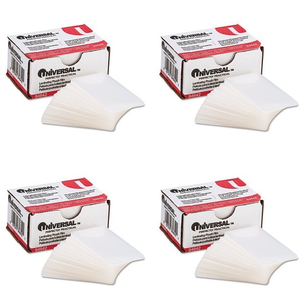 Universal Clear Laminating Pouches, 5 mil, 2-3/16 x 3-11/16, Business